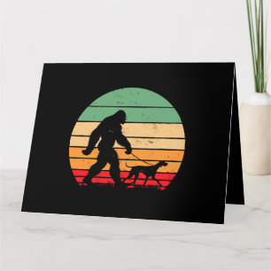 Bigfoot Walking German Shorthaired Pointer Dog Vin Card