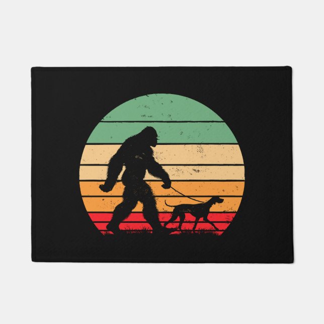 Bigfoot Walking German Shorthaired Pointer Dog Vin Doormat (Front)