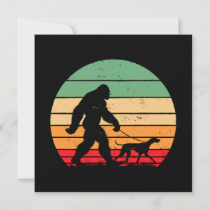 Bigfoot Walking German Shorthaired Pointer Dog Vin Invitation