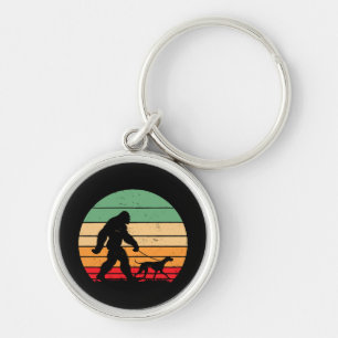 Bigfoot Walking German Shorthaired Pointer Dog Vin Keychain