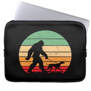 Bigfoot Walking German Shorthaired Pointer Dog Vin Laptop Sleeve