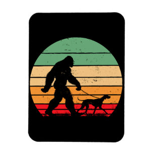 Bigfoot Walking German Shorthaired Pointer Dog Vin Magnet