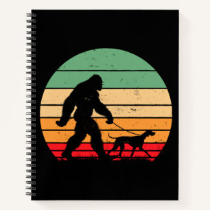 Bigfoot Walking German Shorthaired Pointer Dog Vin Notebook