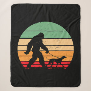 Bigfoot Walking German Shorthaired Pointer Dog Vin Sherpa Blanket