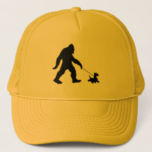 Bigfoot Walking His Scotty Trucker Hat