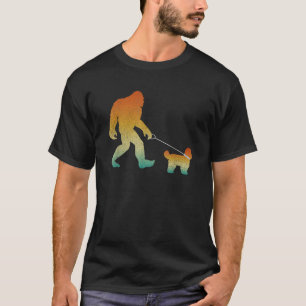 Bigfoot Walking Shih Tzu Funny Sasquatch Pet Dog T-Shirt