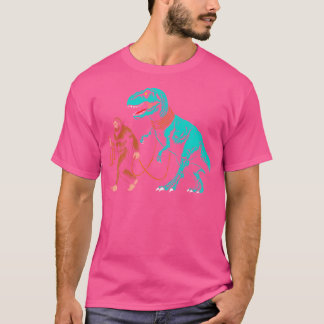 Bigfoot Walking The Dinosaur Sasquatch Walk T Rex  T-Shirt