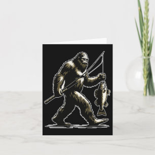 Bigfoot Walleye Hunting Angler Sasquatch Walleye F Card