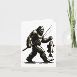 Bigfoot Walleye Hunting Angler Sasquatch Walleye F Card