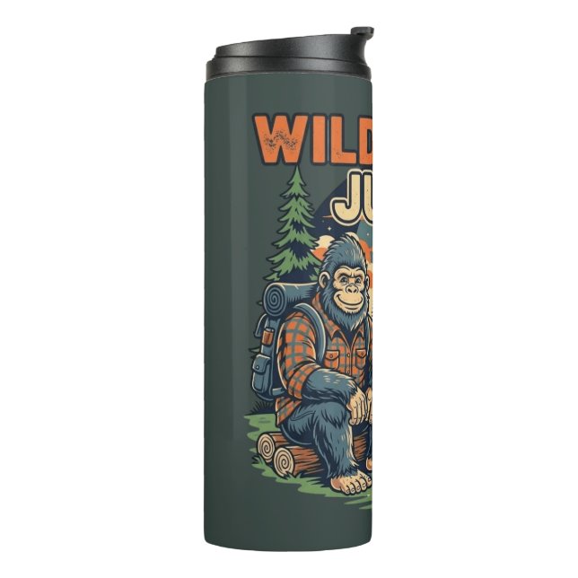 Bigfoot wilderness junkie retro design thermal tumbler (Rotated Left)