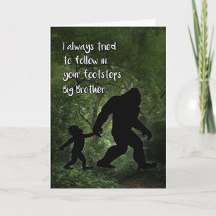Bigfoot with Child Birthday for Brother Card