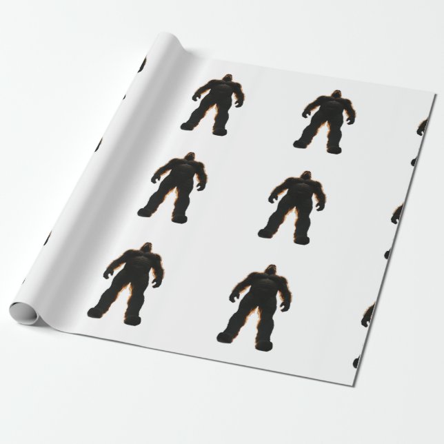 Bigfoot Wrapping Paper  (Unrolled)