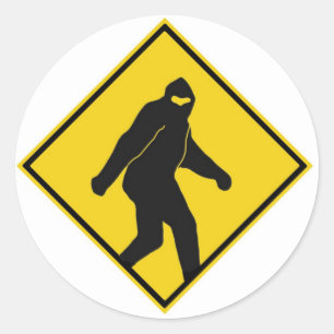 Bigfoot Xing Classic Round Sticker