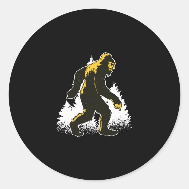 Bigfoot Yeti Classic Round Sticker (Front)