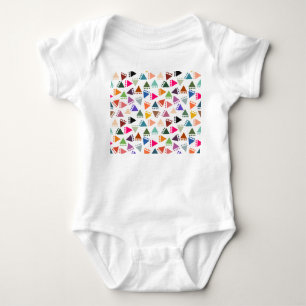 Bigger Boho Triangles Baby Bodysuit