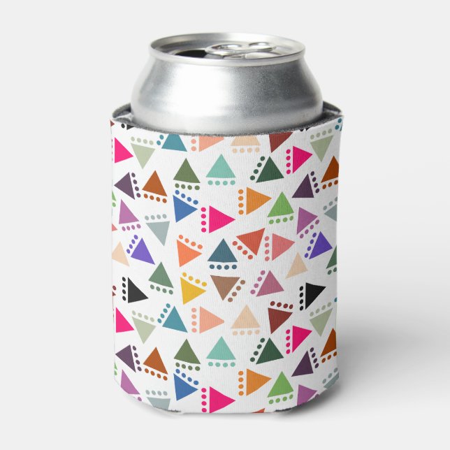 Bigger Boho Triangles  Can Cooler (Can Front)