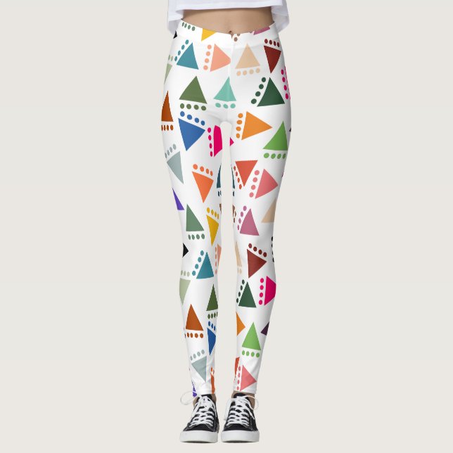 Bigger Boho Triangles  Leggings (Front)