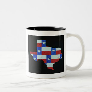 Bigger Flags in Texas Two-Tone Coffee Mug
