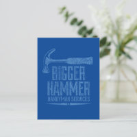 Bigger Hammer Handyman Services Blue BG Vertical