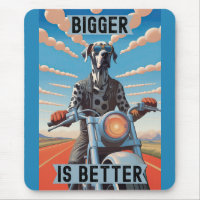 Bigger is Better : Great Dane Riding a Motorcycle