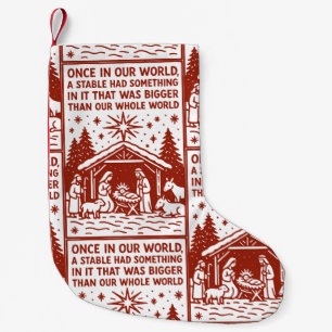 Bigger than our whole world 1 small christmas stocking