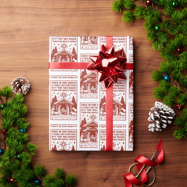 Bigger than our whole world 1 wrapping paper (Holiday Gift)