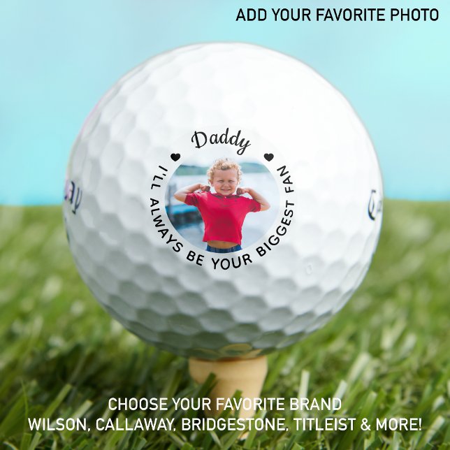 Biggest Fan - DADDY - Customized Photo Callaway Golf Balls (Creator Uploaded)