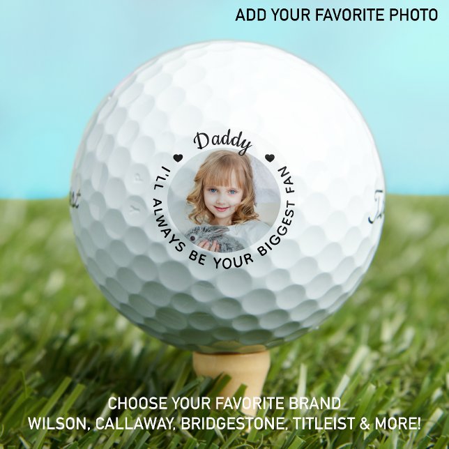 Biggest Fan - DADDY - Personalized Photo Titleist Golf Balls (Creator Uploaded)