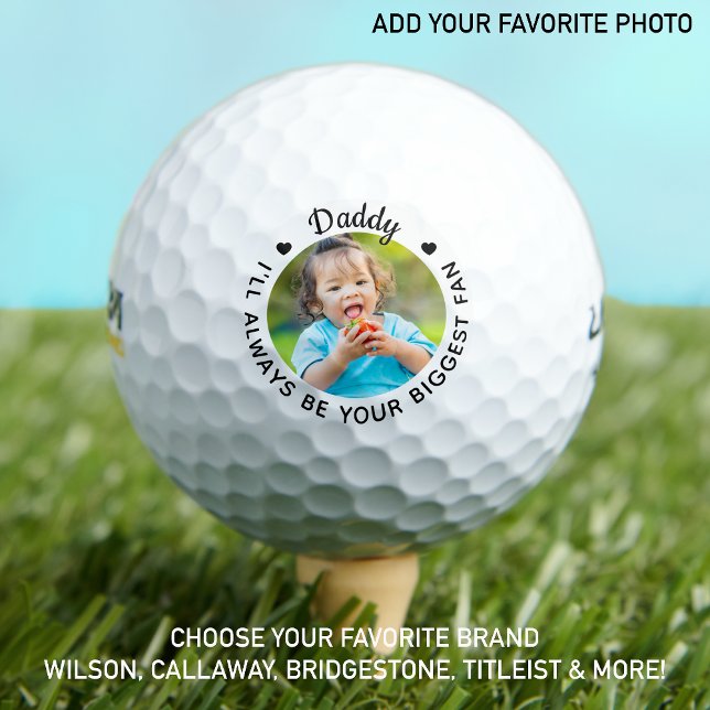 Biggest Fan - DADDY - Personalized Photo Wilson Golf Balls (Creator Uploaded)