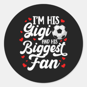 Biggest Fan Soccer Gigi Of A Soccer Player Gigi Classic Round Sticker