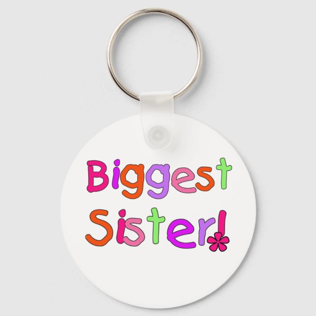 Biggest Sister T-shirts and Gifts Keychain (Front)