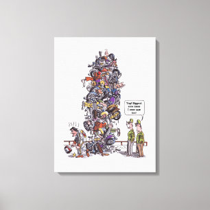 Biggest Sore Loser white canvas print