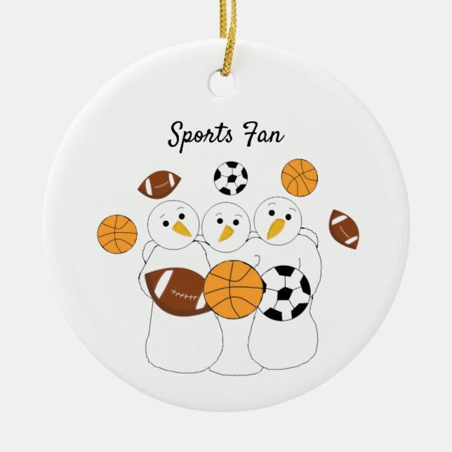Biggest Sports Fan  Ceramic Ornament (Front)
