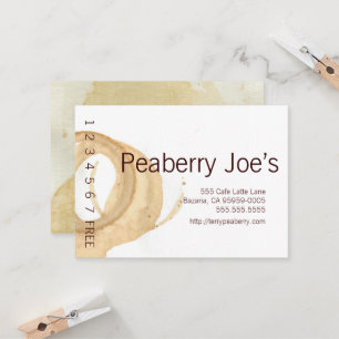 Biggie Side Punch Coffee Cup Stain Loyalty Card