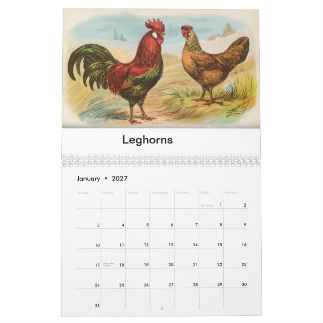 Biggle Poultry Calendar (Jan 2027)