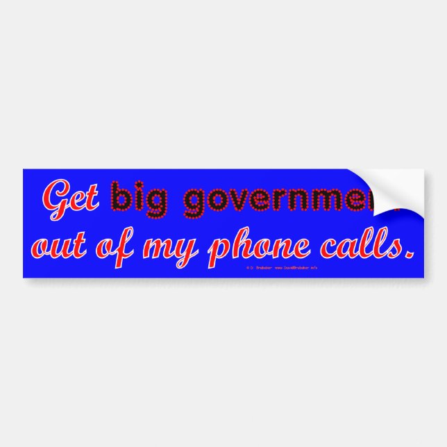 BigGovtPhone Bumper Sticker (Front)