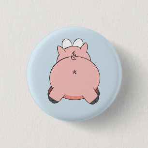 Biggy Piggy Backside Badge 1 Inch Round Button