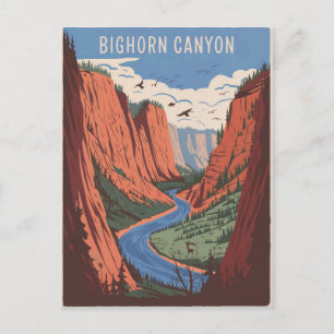 Bighorn Canyon Vintage  Postcard