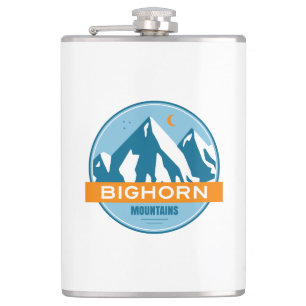 Bighorn Mountains Wyoming Montana Hip Flask