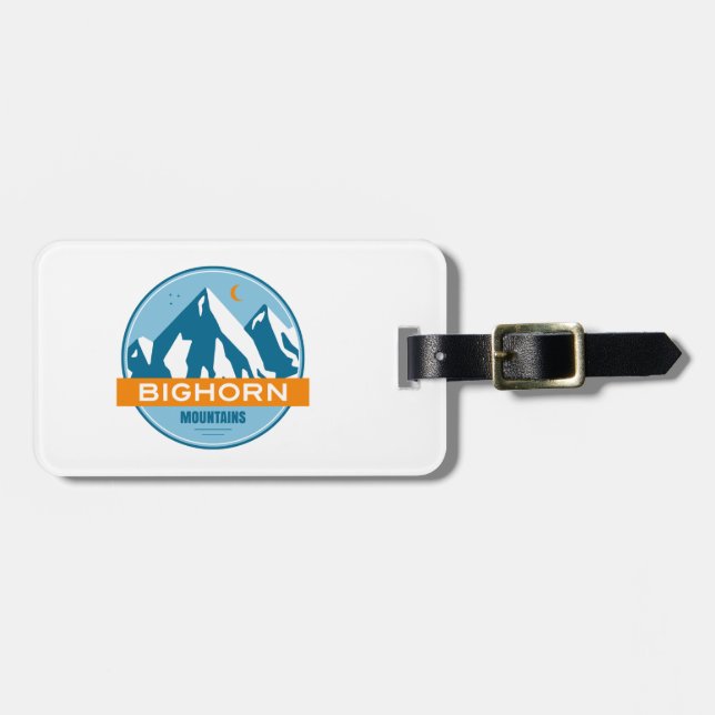 Bighorn Mountains Wyoming Montana Luggage Tag (Front Horizontal)