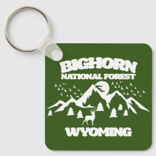 Bighorn National Forest Wyoming Keychain