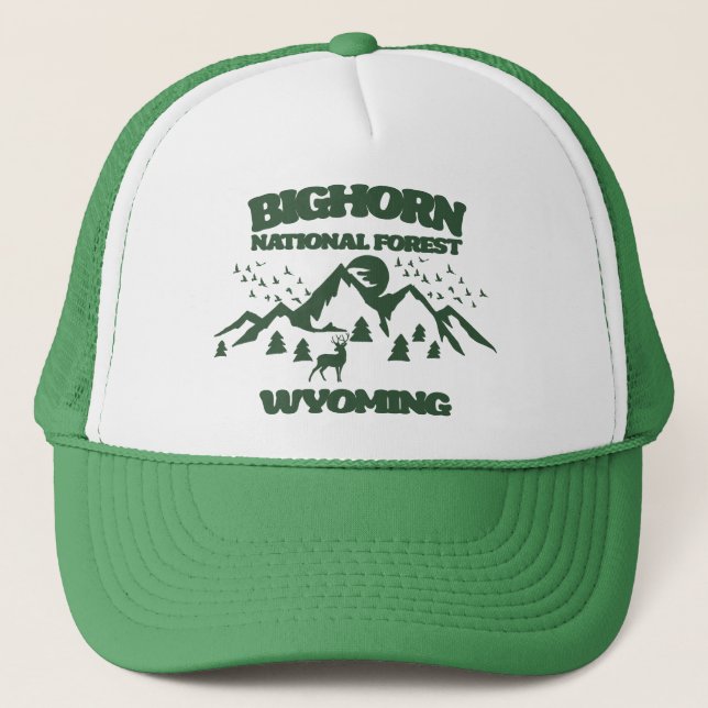 Bighorn National Forest Wyoming Trucker Hat (Front)