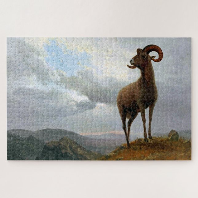Bighorn Sheep, Albert Bierstadt Jigsaw Puzzle (Horizontal)