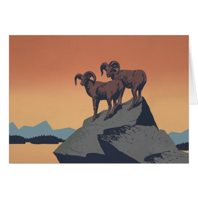 Bighorn Sheep American West Wildlife (Front Horizontal)