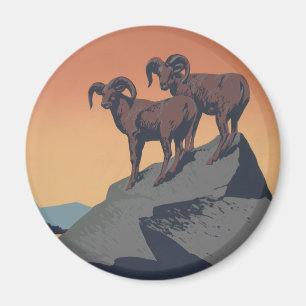 Bighorn Sheep American West Wildlife Magnet