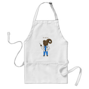 Bighorn sheep doctor cartoon illustration standard apron