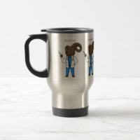 Bighorn sheep doctor cartoon illustration