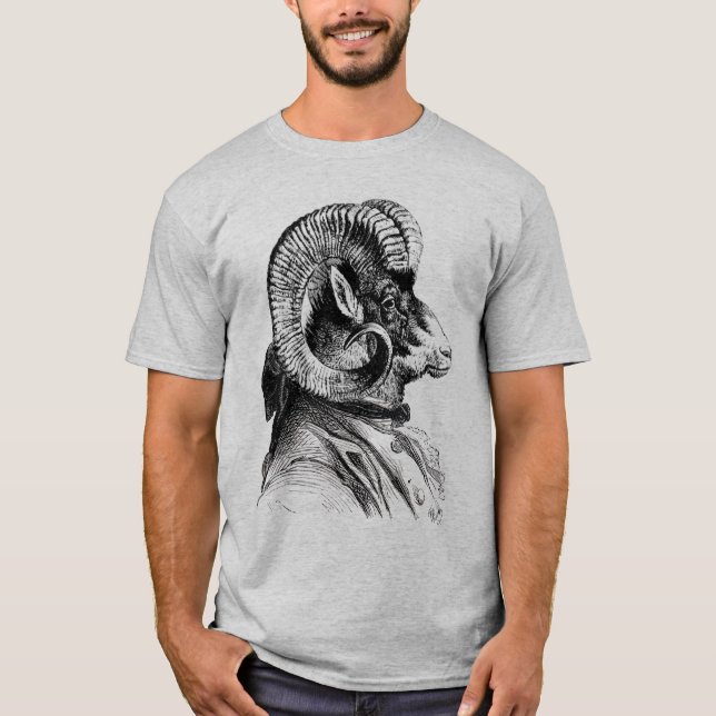Bighorn Sheep In Suit T-Shirt (Front)