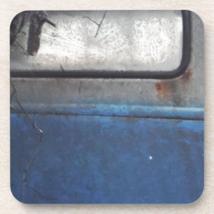 Bight Blue and white vintage truck Coaster