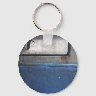 Bight Blue and white vintage truck Keychain